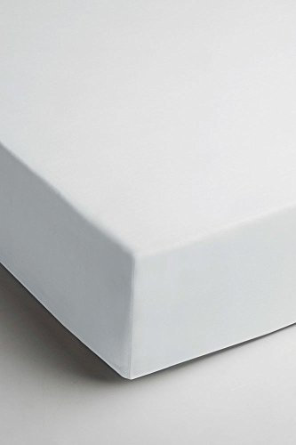 LIVING DREAMS Premium Topper Feinjersey mit Elasthan in 2 Größen und 3 Farben 140-160 cm x 200 cm weiß