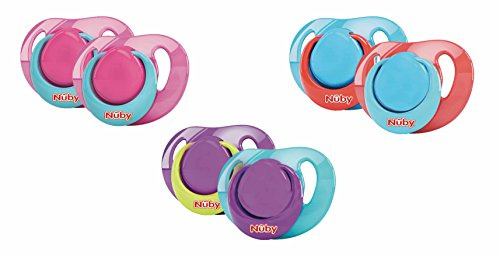 Nûby ID92991SOS Schnuller, orthopädisch, klassisch, 2p, 0 – 6 m