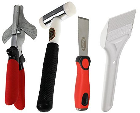 Thor 712 38mm Nylon Hammer, Chisel Edge Bead Knife & Universal Mitre Shears Plus Paddle Glazing/Delglazing UPVC Window/Door Tool Kit