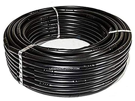Suinga Tubo di irrigazione a goccia da 16 mm | Tubo irrigazione a goccia ogni 40 cm, tubo gocciolante da 100 metri | Kit irrigazione a goccia nero per giardini, terrazze, orti e vasi