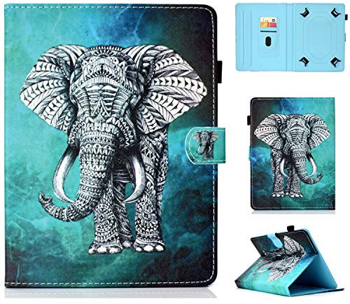 9-10.1 Inch Tablet Case, Protective Cover for iPad 2018, Samsung Galaxy E 9.6/Tab S2 9.7, Asus ZenPad 10, Lenovo TB-X103F/Tab 2 A10-70, Huawei MediaPad T3/T5/M5 Lite 10, Elephant