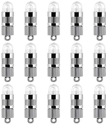 LIHAO LED Balloon Lights, Set of 15 Mini LED Bulbs for Lantern Chinese Paper, Wedding Decoration, Party - Cool White