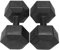 Yaheetech Set di 2 Manubri Esagonale per Palestra Casa in Ferro e Pvc Antiscivolo Nero 2 Pezzi x 7,5 kg