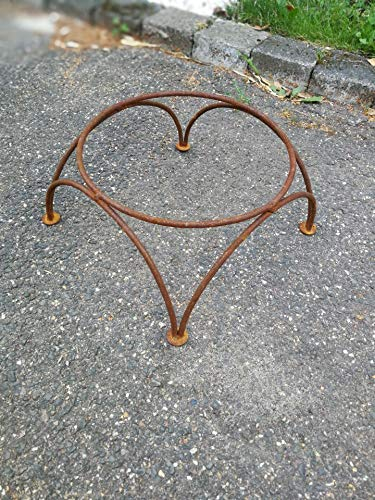 Edelrost Garten Staender Metall Rost d=30cm H15cm Fuer Feuerschale Pflanzschale Handarbeit