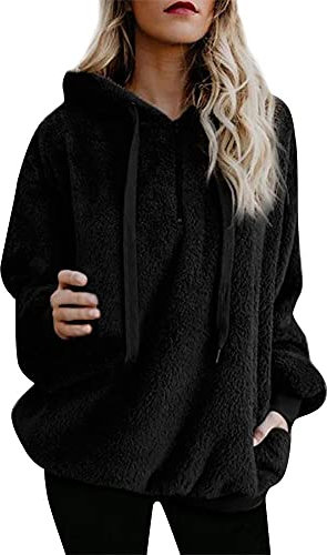 Wtouhe Pull à Capuche 2021 Nouveau Femme Moelleux pour L'ExtéRieur, Vocation, FêTe, Club, Usage Quotidien Combinaison De Neige Coupe-Vent Costumes De NoëL De Thanksgiving d'halloween