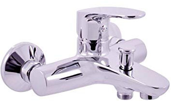 Wannenarmatur Wandarmatur mit Umsteller mit oder ohne Handbrause AMUR Chrom - ohne Handbrause