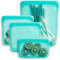 Stasher Multipack (Aqua) | Pack of 4 Reusable Freezer Bags in 3x Different Sizes | Silicone Zip Loc Bag For Travel and Food Storage