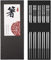 Lot de 5 paires de baguettes en métal réutilisables en acier inoxydable 18/8 - Passe au lave-vaisselle - Jolies baguettes japonaises coréennes gravées au laser - Antidérapantes - Pour cuisiner et