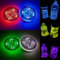 2PCS LED Car Cup Holder Lights, Light Up Cup Holders for Your Car, Light Up Car Coasters for Cup Holders, Car Cup Holder Coasters, Colorful Interior Accessories Decoration (2PCS) (Design 1 Ring)