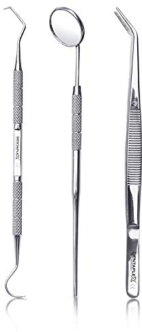 Dentaplex Zahnsteinentferner Zahnreinigung Set Zahnpflege Set für den Heimgebrauch Persönliche und Haustier-Mundhygiene Mit zahnzwischenraumreiniger Zahnspiegel Zahnreinigung Zwischenräume