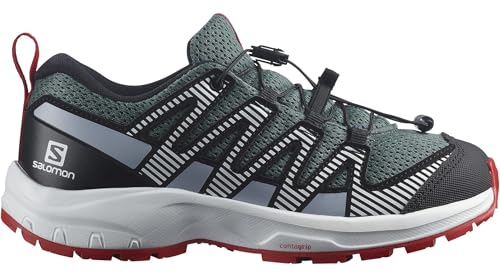 Salomon XA PRO V8, Scarpe da Corsa Unisex - Bambini e Ragazzi, Stormy Weather Zen Blue Goji Berry, 36 EU
