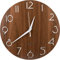 WUWEOT Wanduhr Holz 30,5 cm Küchenuhr Ohne Tickgeräusche Quartz Lautlos Wanduhr Landhausstil Wall Clock Wanduhr Schleichende Sekunde ohne Ticken Uhr Wand für Küche Zuhause Büro Wohnzimmer Dunkelbraun