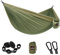 AnorTrek Camping Hängematte, superleichte tragbare Fallschirm Hängematte mit Zwei Baumgurten Einzel oder Doppel Nylon Reisebaum Hängematten Armeegrün&Khaki