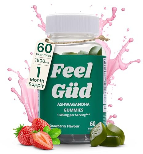 Ashwagandha Root Extract Gummies: 1,500mg High-Strength Adaptogen Blend with Maca & Ginseng. 60 Strawberry Gummies Supporting Stress Relief, Mood, Hormone Balance & Natural Vitality.