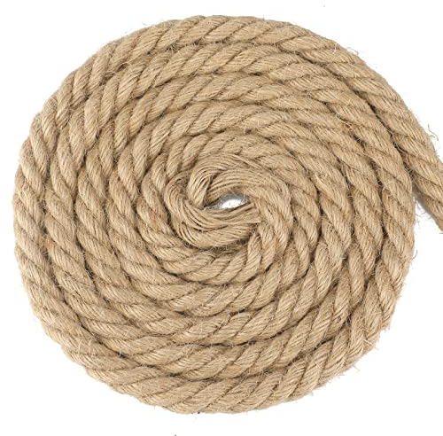 G2PLUS 16MM Corde de Jute Corde Chanvre Corde de Jardin en Chanvre Solide,Ficelle Corde en Chanvre pour Les Applications de Décoration Bricolage et de Jardinage(10 Mètres)