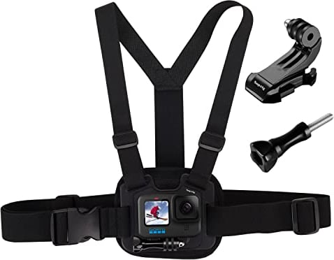 Suptig Chest Mount, Adjustable Chest Strap, Breathable Material for Gopro Hero 13 Hero 12 Hero 11 Hero 10 Hero 9 Hero 8 Hero 7 Hero 5 Hero 4 Hero 3, AKASO, DJI osmo and More Action Cameras