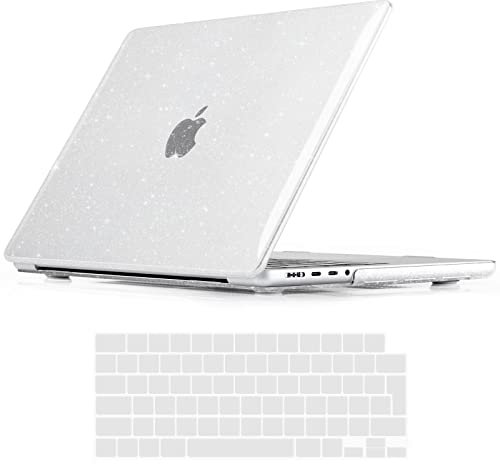 iNeseon Custodia Compatibile con 2024 2023 2021 MacBook Pro 16 Pollici M4 M3 M2 M1 Pro/Max A3186 / A3403 / A2991 / A2780 / A2485, Protettiva Cover Rigida Case e Copertura Tastiera, Chiaro Lucido