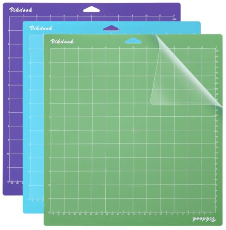 VIKDOOK Schneidematte für Cricut Maker 3/Maker/Explore 3/Air 2/Air/One 12 x 12 30,5 x 30,5 Variety Grip Replacement Adhesive Light Standard Starke Griffmatte für Cricut-Zubehör