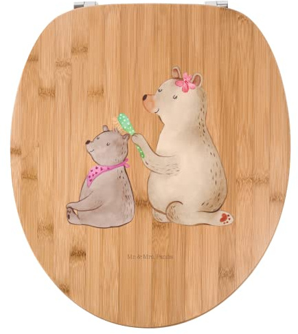 Mr. & Mrs. Panda Motiv WC Sitz Bär Kind - Geschenk, Toilette, Vorbild, Klobrille, Mutter, Toilettendeckel, Opa, WC-Sitz, Klodeckel, Mama, Oma, Haare
