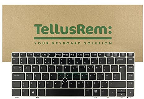 TellusRem replacement UK backlit keyboard for HP 9470M