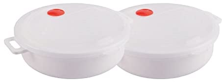 Lot de 2 casseroles pour micro-ondes 2 l