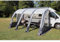deiwo Vorzelt aufblasbar 390x235cm Camping Seitenzelt Zelt für Wohnwagen, Wohnmobil + Luftpumpe