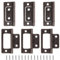 Biaungdo 6 Pcs Non-Mortise Door Hinges, 2 inch x 1 inch Bifold Butt Cabinet Hinges Vintage Furniture Hardware Antique Door Hinge with Screws for Door, Windows, Cabinet, Cupboard(Red Bronze)