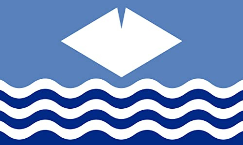 Bandera de la Isla de Wight - Bandera de la Isla de Wight de 5 x 3 pies con ojales, adecuada para mástiles, accesorio de decoración de fiesta