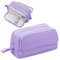 Tesmien Pencil Case, Large Pencil Case with 4 Compartments Stationery Organizer for Boys and Girls, Aesthetic Pencil Bag Suitable for Kids Teenagers Students Women Men, Purple