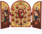 NKlaus Baum von Heiliger Gottesmutter Ikone Triptychon Holz 25x16cm Christlich 13813