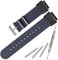 MCXGL Ersatz-Uhrenarmband aus Nylon für Casio AE1200WH AE-1000 SGW-300H SGW-400 AQ-S810W 18 mm Herren-Ersatz-Lederarmband mit Edelstahlring (blau)