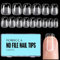 TOMICCA Soft Gel Nail Tips, 240PCS Clear Half Matte, Full Cover No File Nail Tips Traceless for Salon & Home DIY, 12 Sizes - Short Square