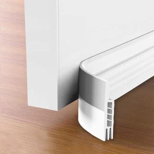 Hulameda 2 Pack Door Draft Stopper,Door Sweep for Exterior & Interior Doors,Door Bottom Seal Dust and Noise Insulation Weather Stripping Draft Guard Insulator, 1.8 W x 37 L,White