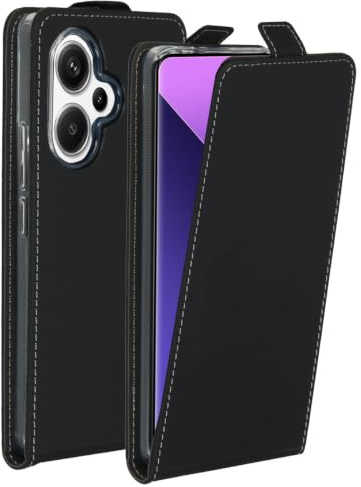 ACCEZZ Flipcase Hülle kompatibel mit Xiaomi Redmi Note 13 Pro Plus (5G)– Flip Case Tasche – Handytasche zum Aufklappen in Schwarz [1 Kartenfach, Magnetverschluss, Premium Kunstleder]