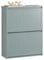 SoBuy Schuhkipper mit 2 Klappen Schuhablage Schuhschrank schmal Schuhregal mit 4 Ablageflächen Schuhkommode Hellgrau BHT ca. 61x81x26cm FSR165-K-HG