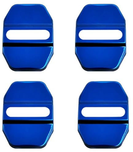 4 pezzi di copertura della serratura della portiera dell'auto per Fiat Punto Evo (199) 2009-2011,decorazione dello scudo di protezione della serratura della porta Accessori di interni,Blue