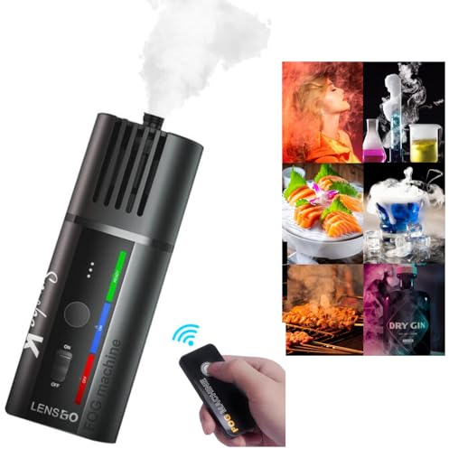 LENSGO Smoke K Machine à fumée portable 30 W avec télécommande, pour photographie, boîte de nuit, mariage, fête, DJ, Halloween (noir)