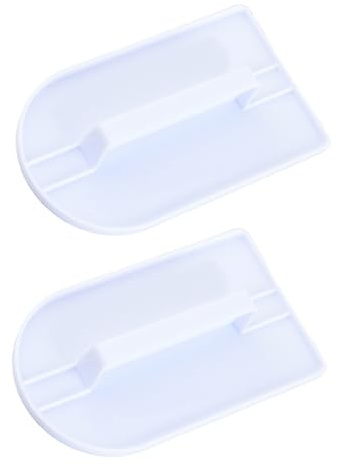 MEYIART 2 PCS Fondant Smoothing,Cake Decoration Icing Smoother, Paddle Fondant Polisher Finisher Sugarcraft Cups,fondant paddle,White,14.5 x 8 cm/5.7 x 3.1