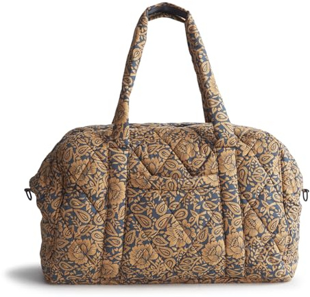 Vera Bradley Damen Miramar Weekender Nylon Reisetasche, Lotus Montage gerösteter Pekannuss, Einheitsgröße