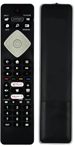 Universal TV Fernbedienung für alle Philips LED LCD 3D Smart TV Fernseher mit Netflix Rakuten TV-Taste