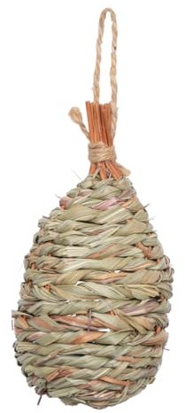 Happyyami nido sospeso per casetta per gli uccelli gabbia casette per uccelli da esterno passero casette per gli uccelli casa coop nido sospeso intrecciato di casetta per gli uccelli