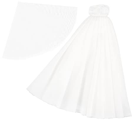 YARNOW Puppenhochzeitskleid Prinzessin Braut- Puppenhochzeitkleid Puppen Brautkleid Puppenkleidung Party weißes Kleid kleines, Elegantes Hochzeitskleid Miniatur-Hochzeitskleid- Stoff