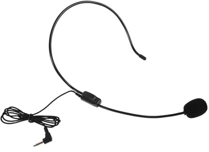 HAWILLOSCH Cosplay Simulation Microphone Toy Realistic Fake Headset Mic Stage Performance Prop for Boys and Girls and Adults