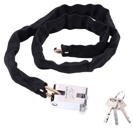 Storage Bag Road Bike Chain Lock With 3 Key Antitheft Mountain Bike Lock Portable Bike Chain Lock Cycling Accessories
