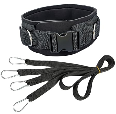 Schlitten-Zuggurte, leicht, Schlitten-Trainer, Zugleine für Fitness, Zuhause, Innenbereich, Taillengürtel