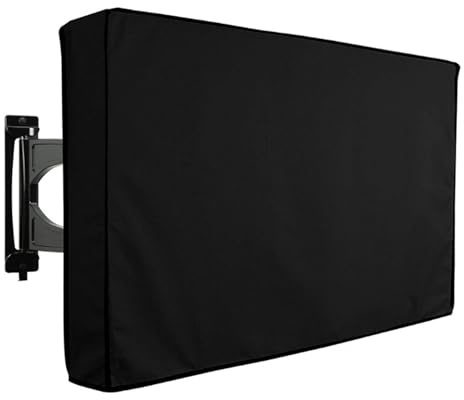 AMENGJ Funda TV Exterior Funda for TV Exterior Beige de 32, 36, 40, 46, 50, 55, 60 y 65 for Proteger la Pantalla del televisor.(Black,46-48inch)