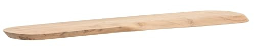 FineBuy Wandregal 100 cm Akazie Massivholz, Schweberegal Organische Form | Wandboard aus Echtholz, asymmetrisch geschwungene Kante, handgefertigtes Unikat, Hängeregal für Wohnzimmer und Flur