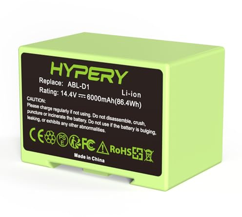 Batterie de rechange Li-ion 6000 mAh pour iRobot Roomba e, i et j séries ABL-D1 compatible avec Roomba i8, i8+, i7, i7+, i4, i4+, i3, i3+, e5, e6, J7, J7+, J6+, J6 Plus, J5 et J5+
