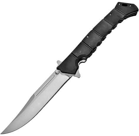 Klappmesser 10 Taschenmesser Tragbar aus stahl, Nylonfaser, Lang Outdoor Survival Messer Camping Jagdmesser Robust Scharfes Einhandmesser, Slim Messer EDC, Braun, mit clip, faltmesser, Hochwertige