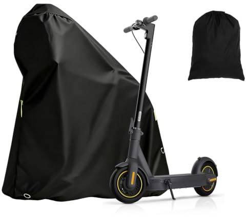 Afenau Elektroroller Abdeckung Wasserdicht, 420D Oxford E Scooter Abdeckung Wasserdicht, Reißfest Schützen vor Staub Abdeckplane für Elektroroller, Universelle E Scooter Regenschutz für Innen & Außen